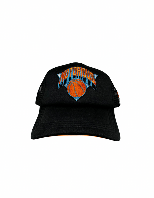 Notorious New York Knicks Trucker Hat (Black & Orange)